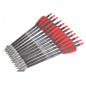 114521-04 ID6.2mm 카본 섬유 석궁 볼트 강철 블레이드 브로드 헤드 코브라 시스템 가산기/r9/rx 양궁 사냥